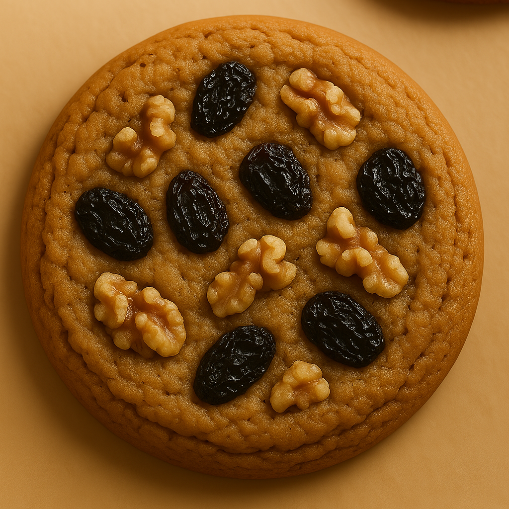 کوکی کشمش و گردو